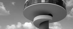 Oscar Niemeyer Asturias Restaurant with people