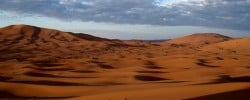 Shadows over sand dunes in the Sahara, Morocco