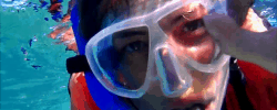 Abigail King in an underwater video