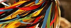 Enburi ribbons at a winter festival