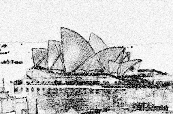 The Sydney Opera House At Night Pencil Drawing
