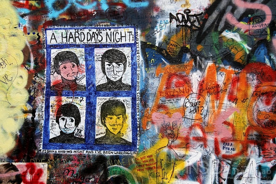 This is the John Lennon wall in Prague and it's the perfect antidote to the