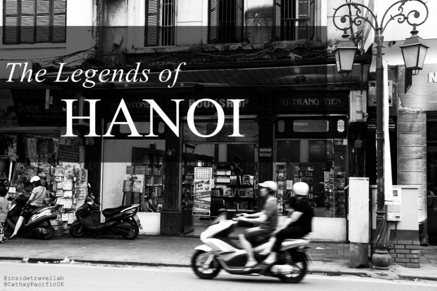 A motorbike zooms past in Hanoi