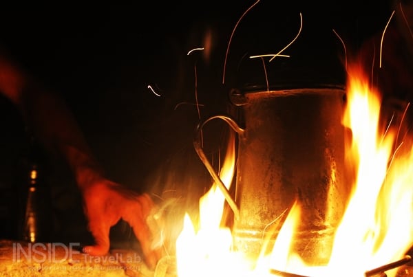 Bedouin coffee on an open fire in Jordan