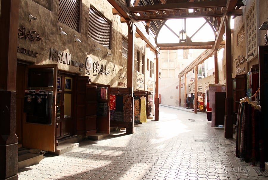 Quiet street in Dubai market