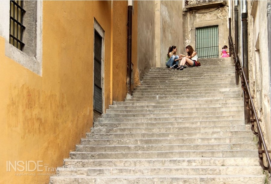 Spain - Catalunya - Girona Steps in Jewish Quarter