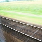 Train tracks blurred