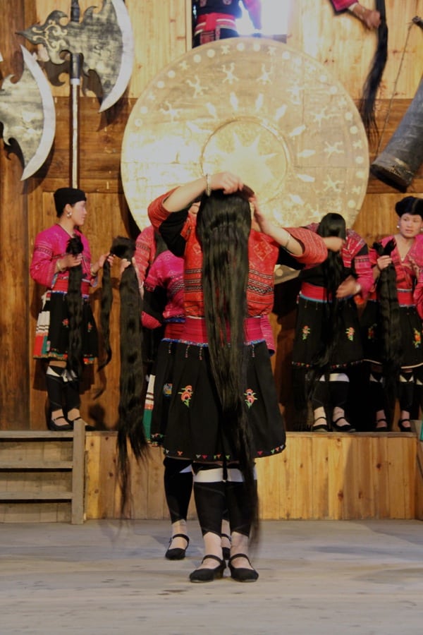 Yao stage where women show their long hair
