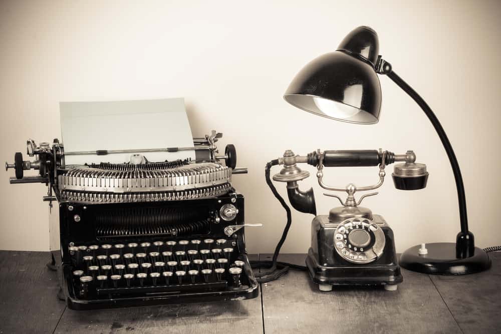 Phone and typewriter