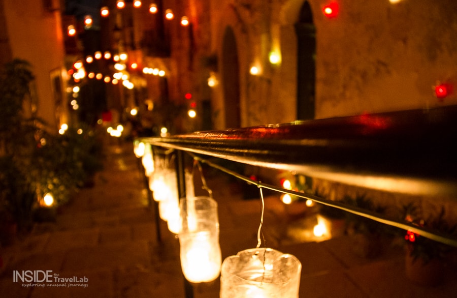 Candle pathway in Birgu