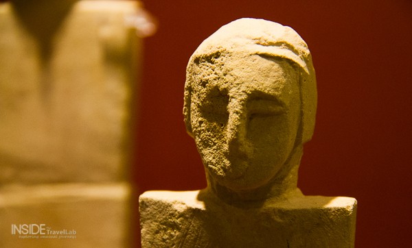 Carved head at Ggantija temples Gozo