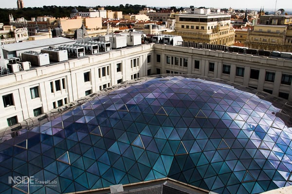 Blue dome seen from Centro Centro in Madrid