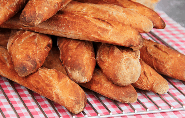 Baguettes from France - ingredient for gazpacho