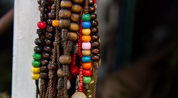 Beads for sale at San Francisco Market in Quito, Ecuador