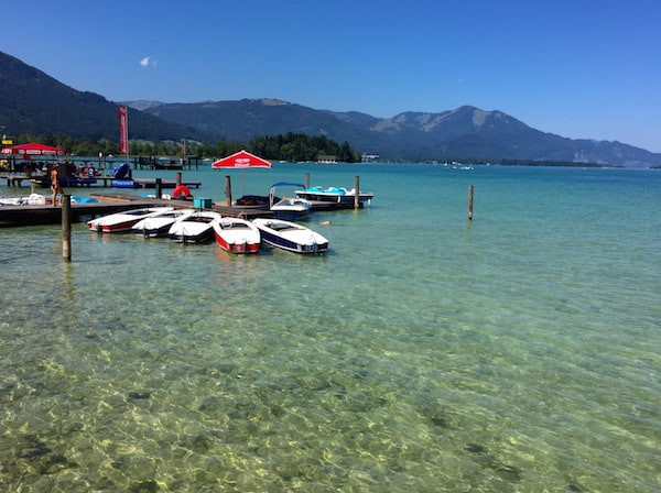 Strobl lakeside swim spot in Austria via @insidetravellab