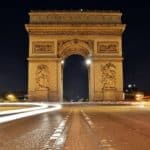 France - Paris - Arc de Triomphe at Night