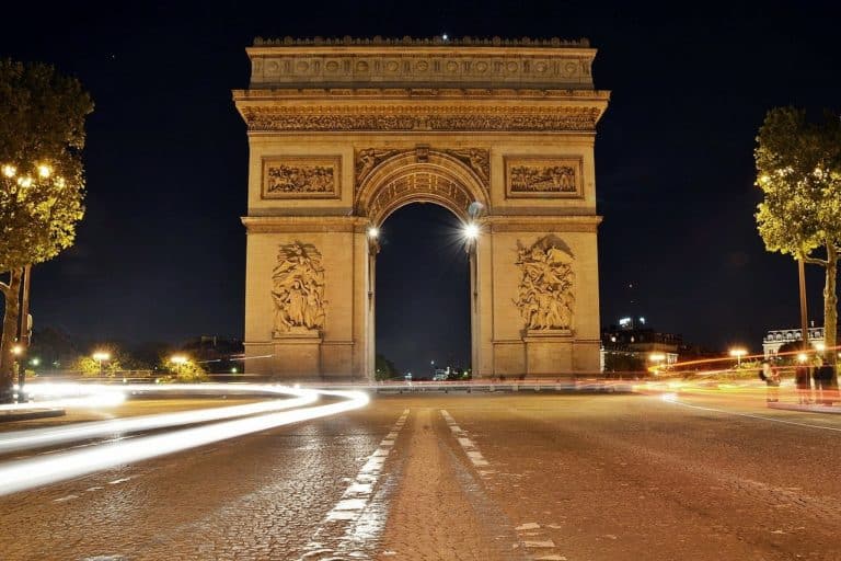 France - Paris - Arc de Triomphe at Night