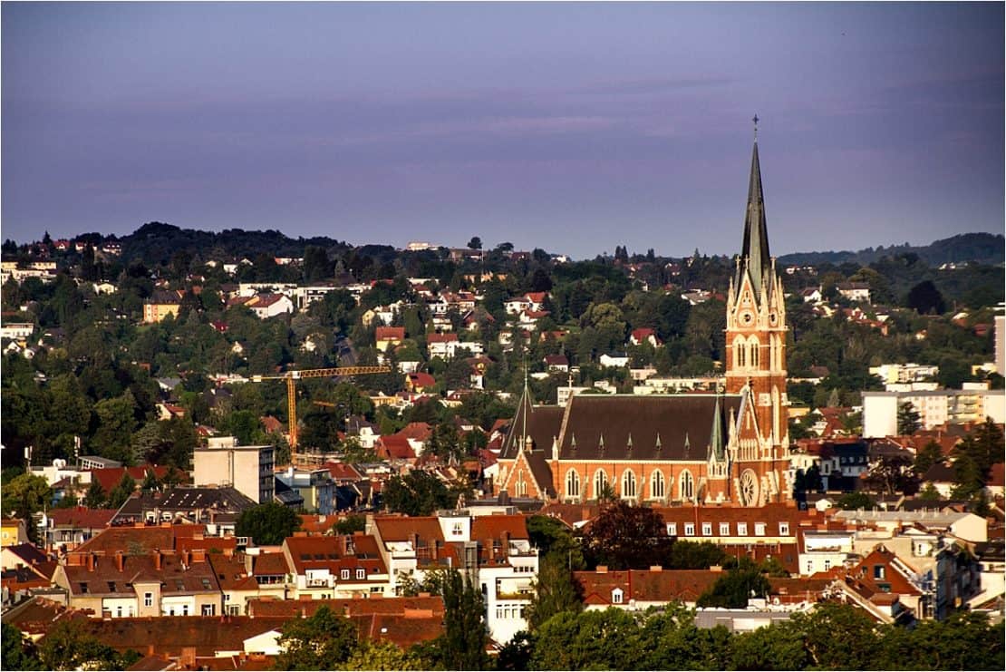 Panoramic view of Graz Austria
