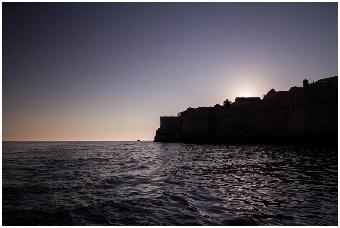 Silhouette of Dubrovnik coastline