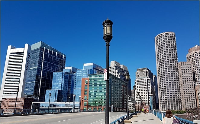 Boston cityscape on a sunny day