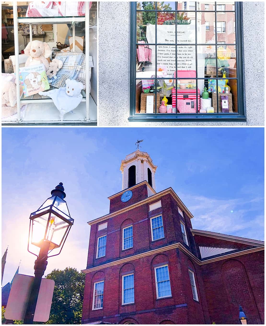 Shops and buildings around Beacon Hill in Boston, USA