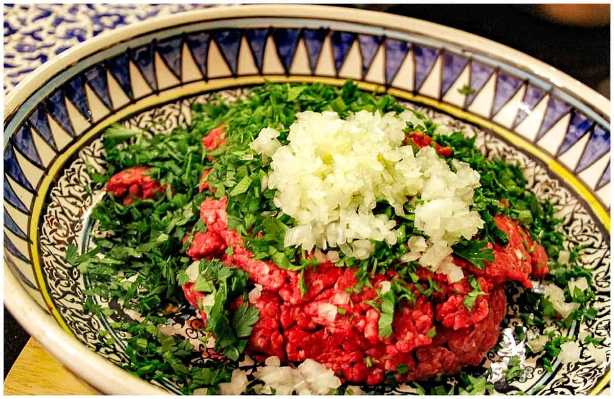 Raw ingredients of traditional Jordanian Food