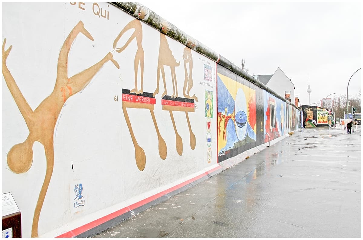 Germany - Berlin - East Side Gallery Murals in the rain