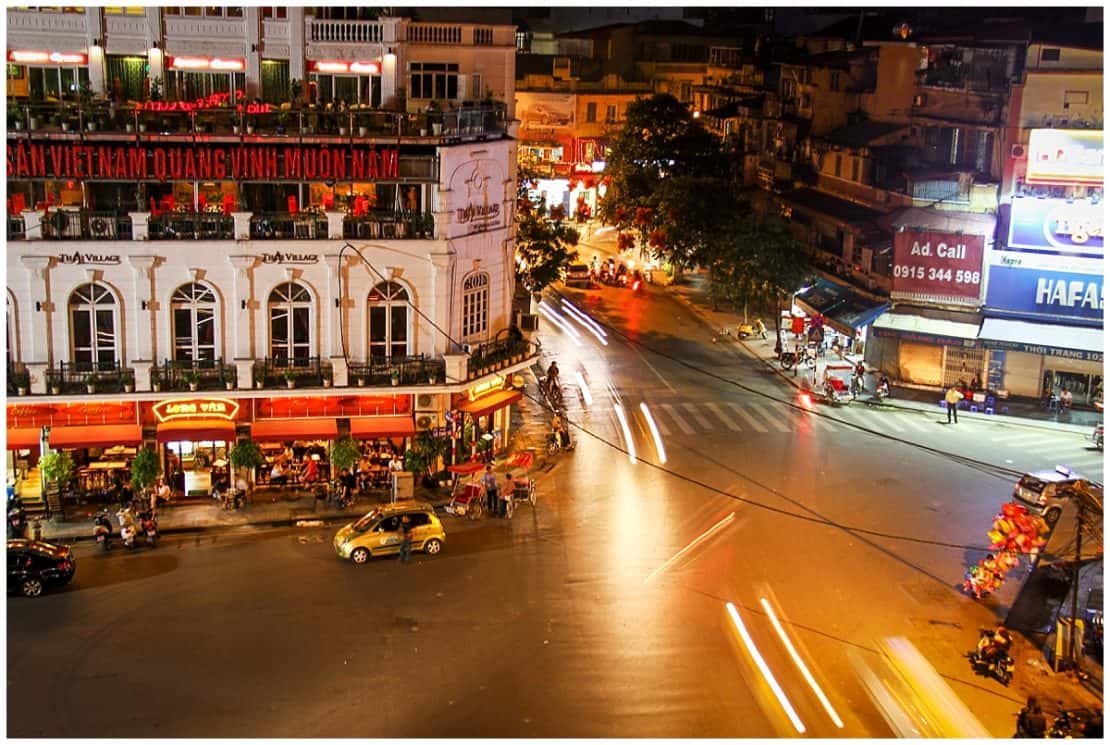 Hanoi at night in the Old Quarter Vietnam