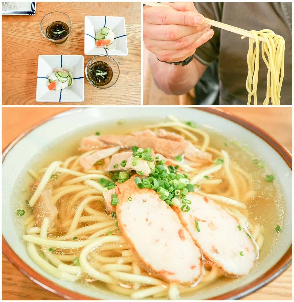 Traditional Okinawa Food - Soba noodles and Goya in Japan
