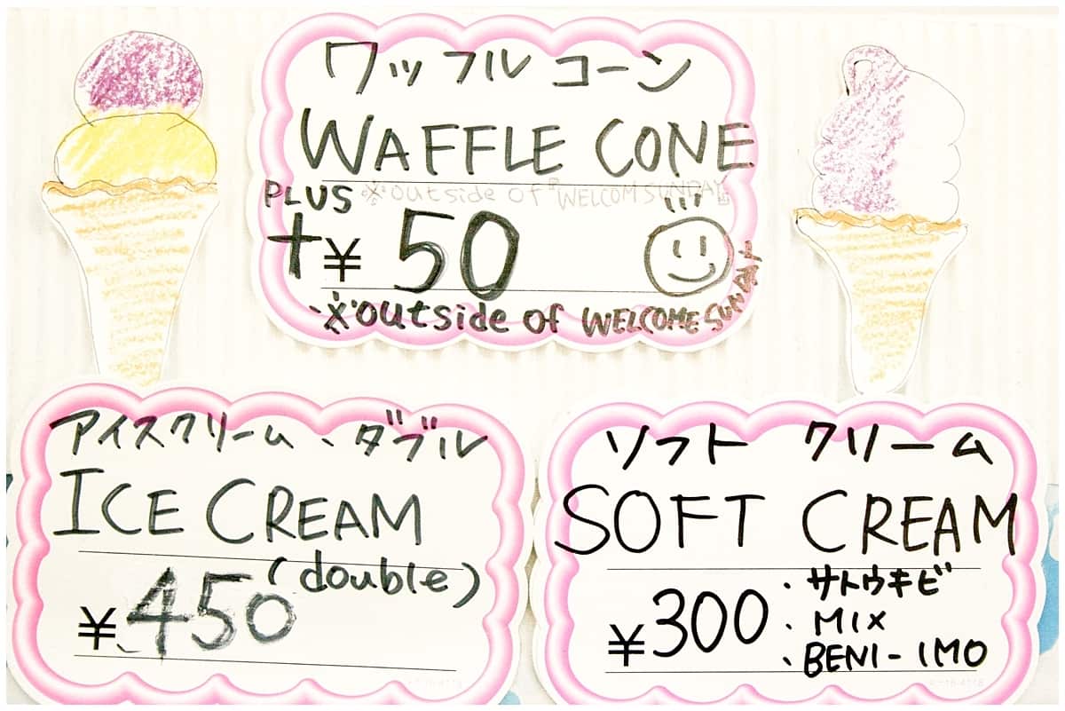Okinawa Food - Purple Potato Ice Cream in Japan