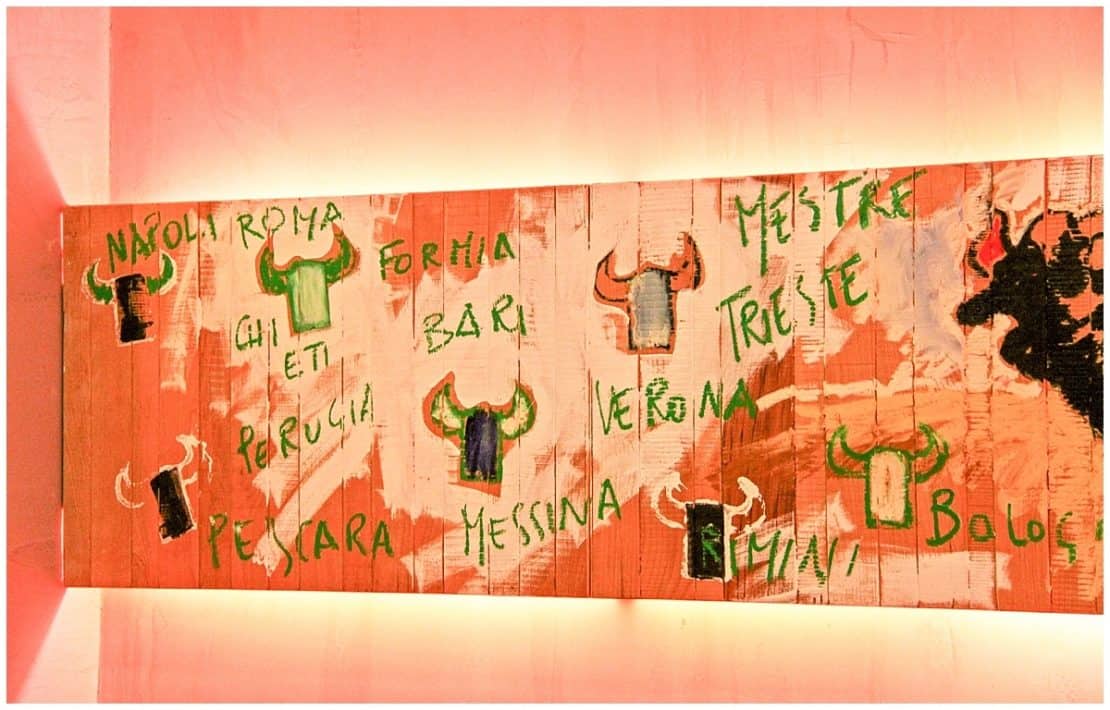 Italy - Trieste - Bull menu