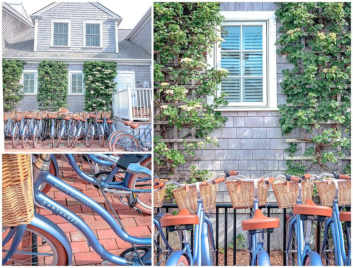 USA - Nantucket - Bicycle Hire - White Elephant Hotel bicycles in Nantucket Massachusetts