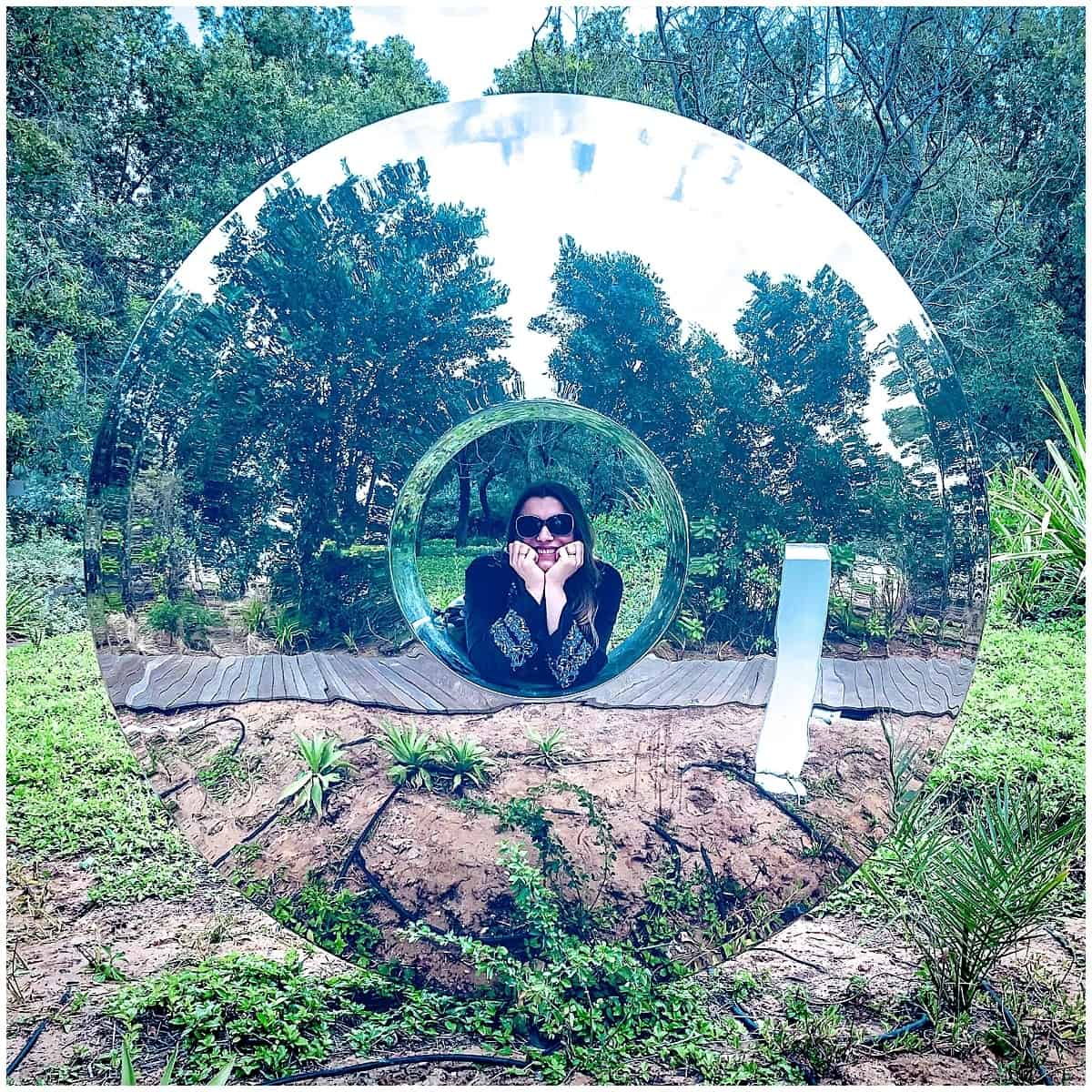 Magic polo mirror in Al Noor Island Butterfly Garden