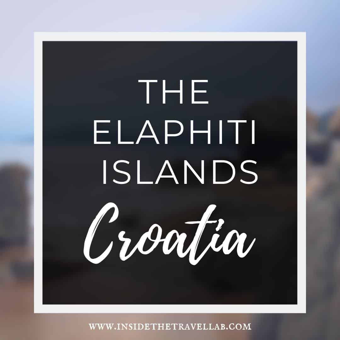 Elaphiti Islands Croatia text on the beach near Dubrovnik