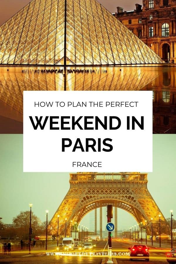 A weekend in Paris. Plan your 2 days in Paris with this travel guide and itinerary from a Francophile and pro travel writer. Mix classical Parisian attractions with off the beaten path travel ideas to explore the City of Lights. #Paris #Travel #Weekend #itinerary