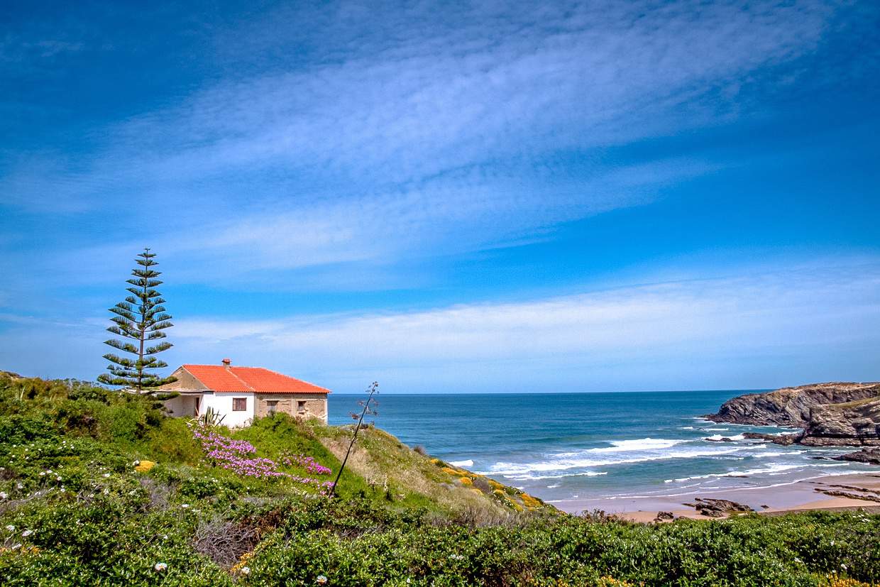 Red topped house on the Costa Vicentina