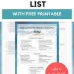 Perfect packing list with free printable