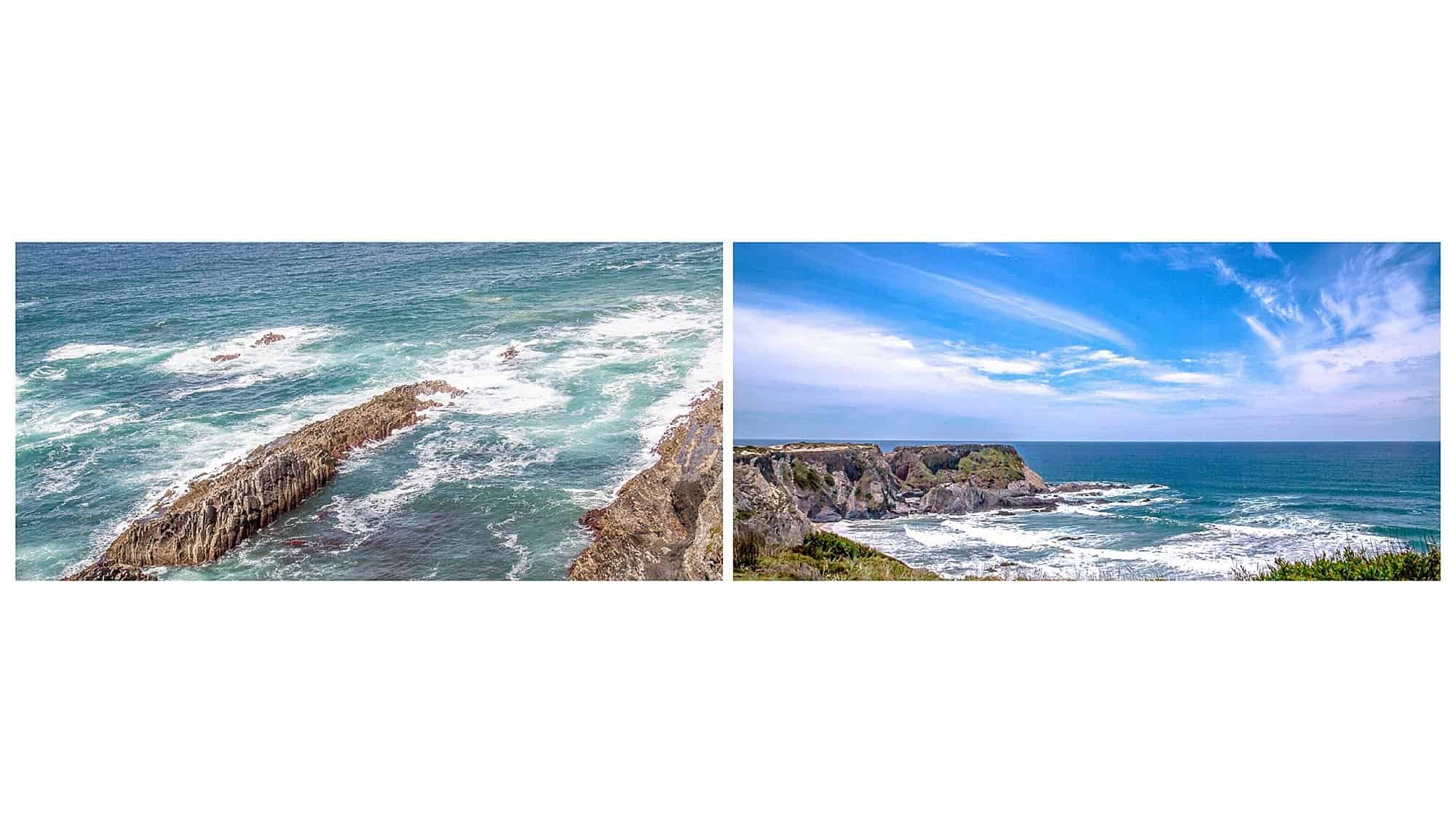 Wild waves on coast of Portugal Alentejo Costa Vicentina