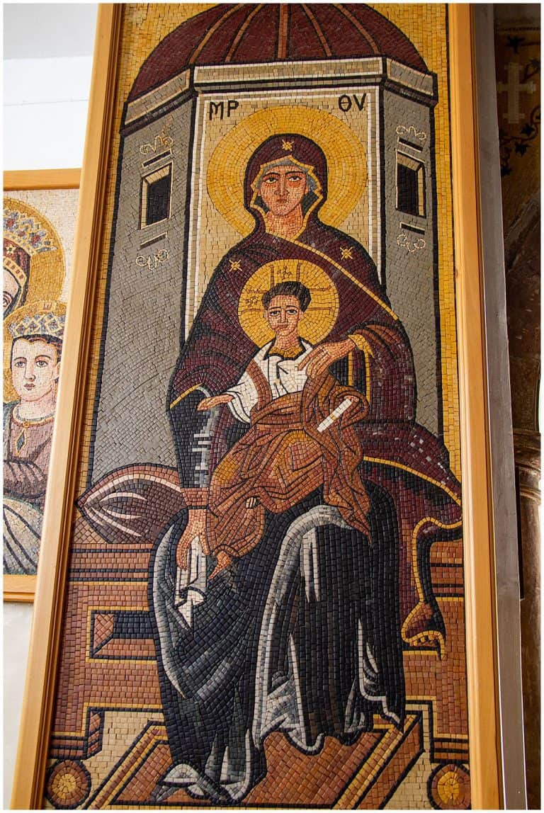Saint George church mosaic in Madaba Jordan