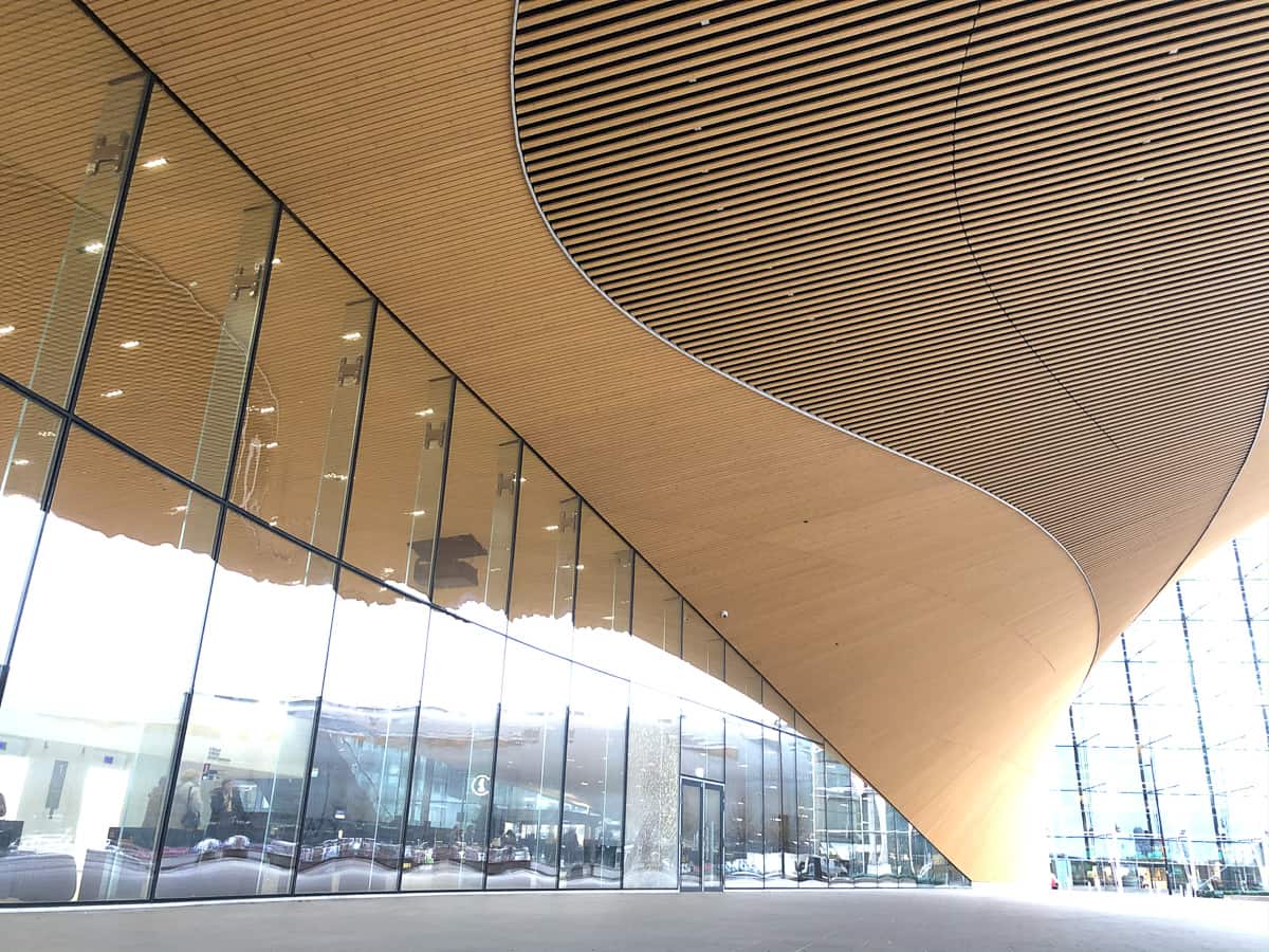 Finland - Helsinki - Oodi Library - Exterior Swirling view