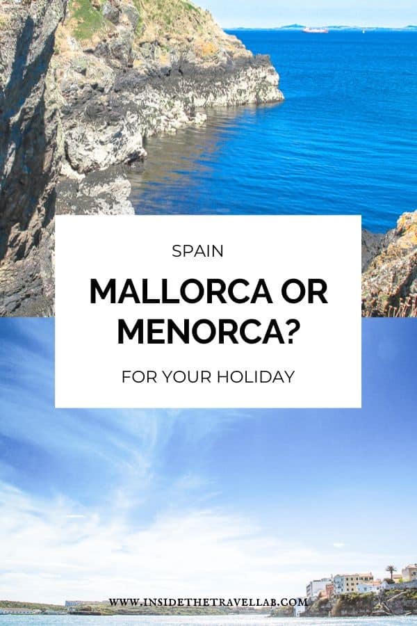 Mallorca or Menorca for your holiday in Spain? When planning your trip to the Balearic Islands, you may wonder which place is better for you. Both are gorgeous, with white sand and clear, blue water but the history and activities differ in each. Here's how to decide. #Spain #BalearicIslands #Travel