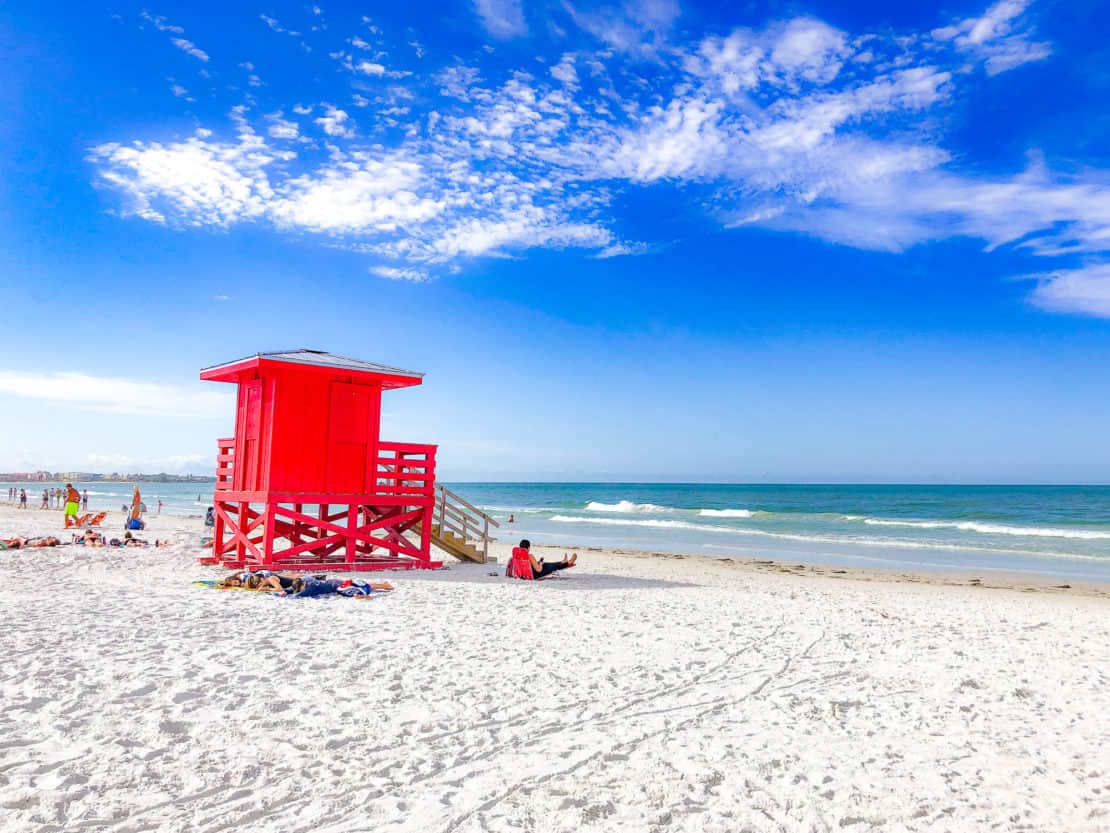 United States - Florida - Gulf Coast - Siesta Key Beach with Lifeguard Hut for West Coast Florida Road Trip Itinerary