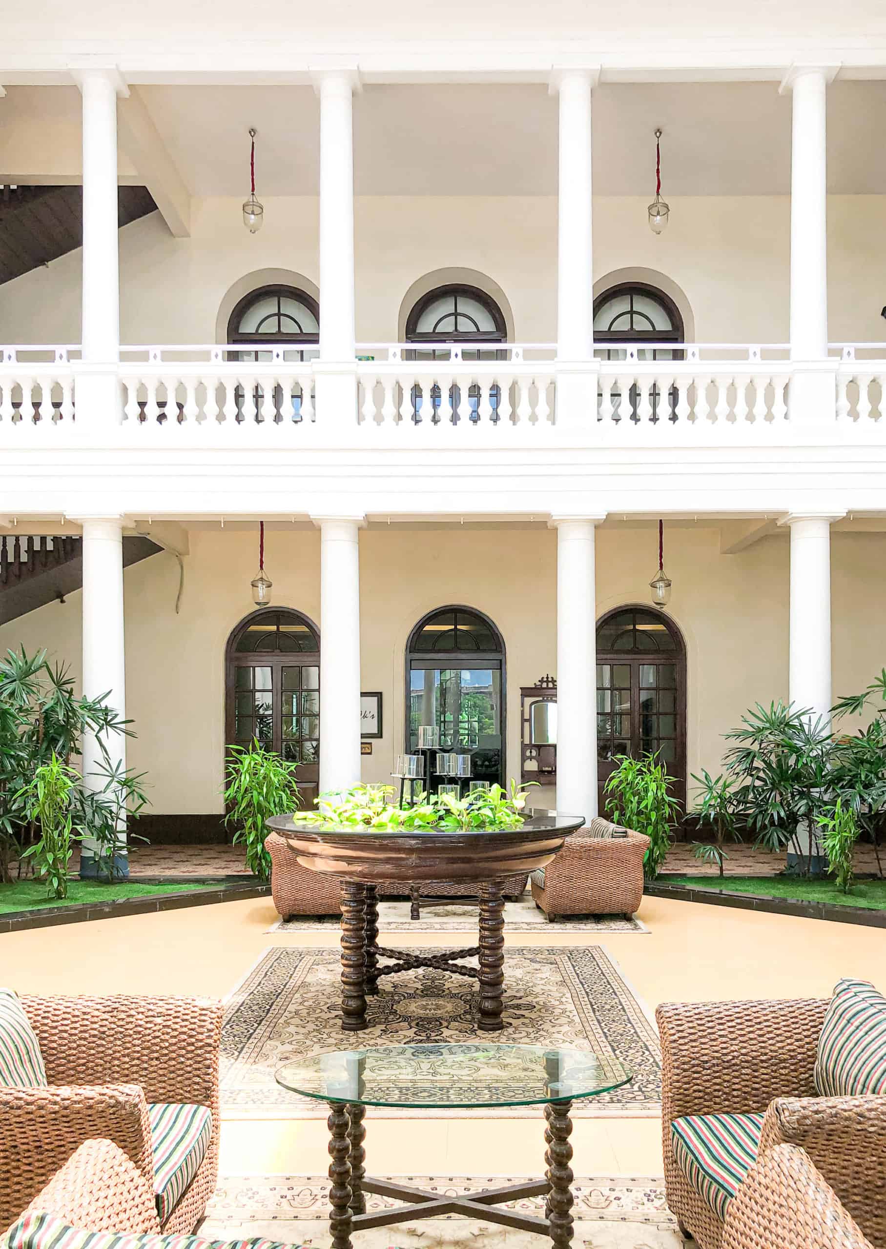 India - Karnataka -Brindavan Gardens Royal Orchid Hotel Interior with Green Plants