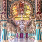 India - Karnataka - Mysore Palace Interior Gilded Hall