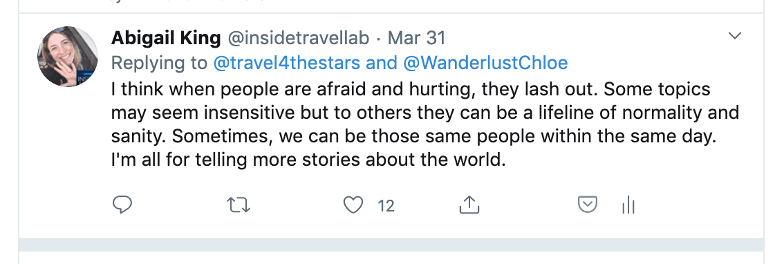 People are hurting but travel is OK screenshot
