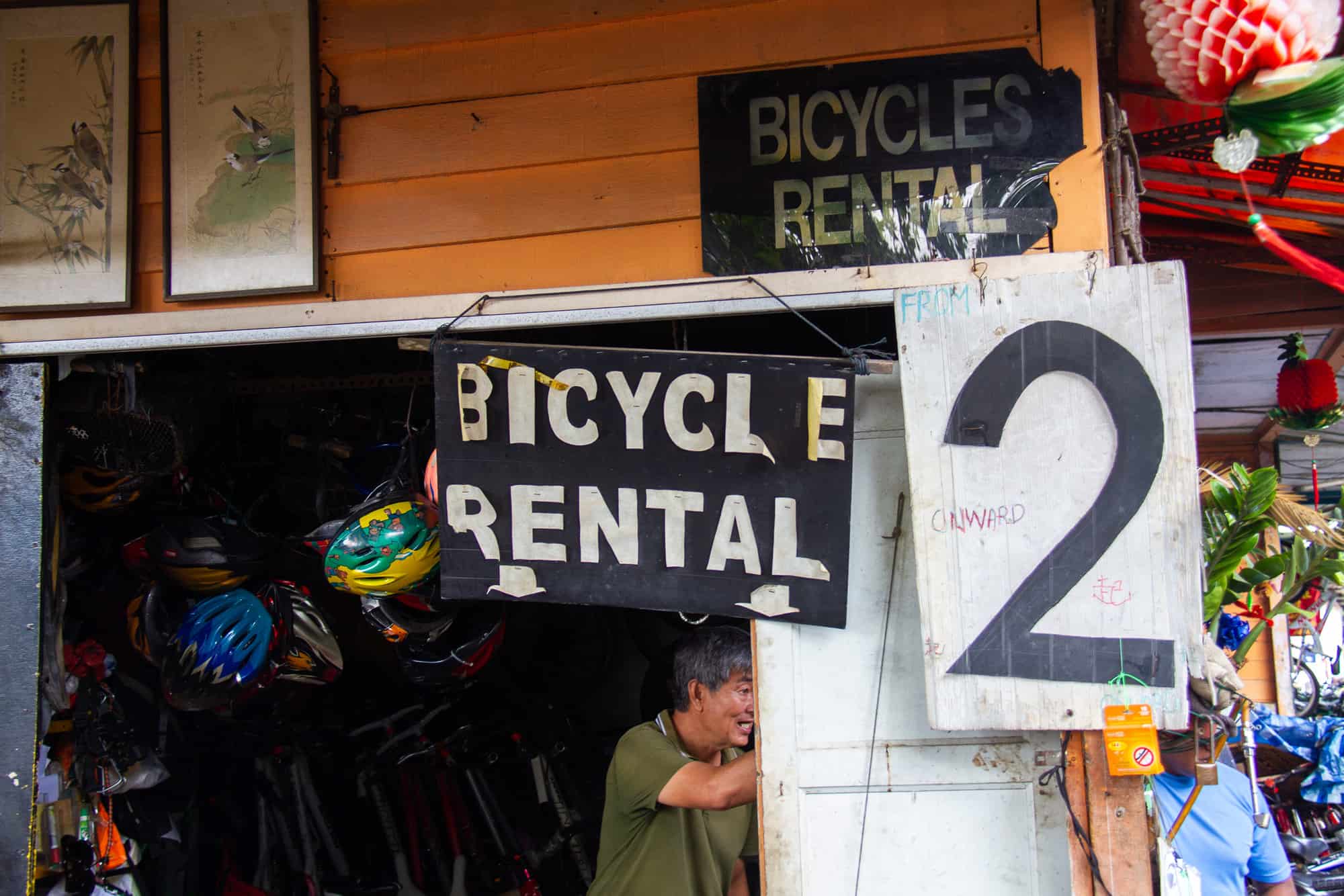 Singapore bicycle rental on Pulau Ubin