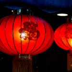 Singapore-Red lanterns in Chinatown