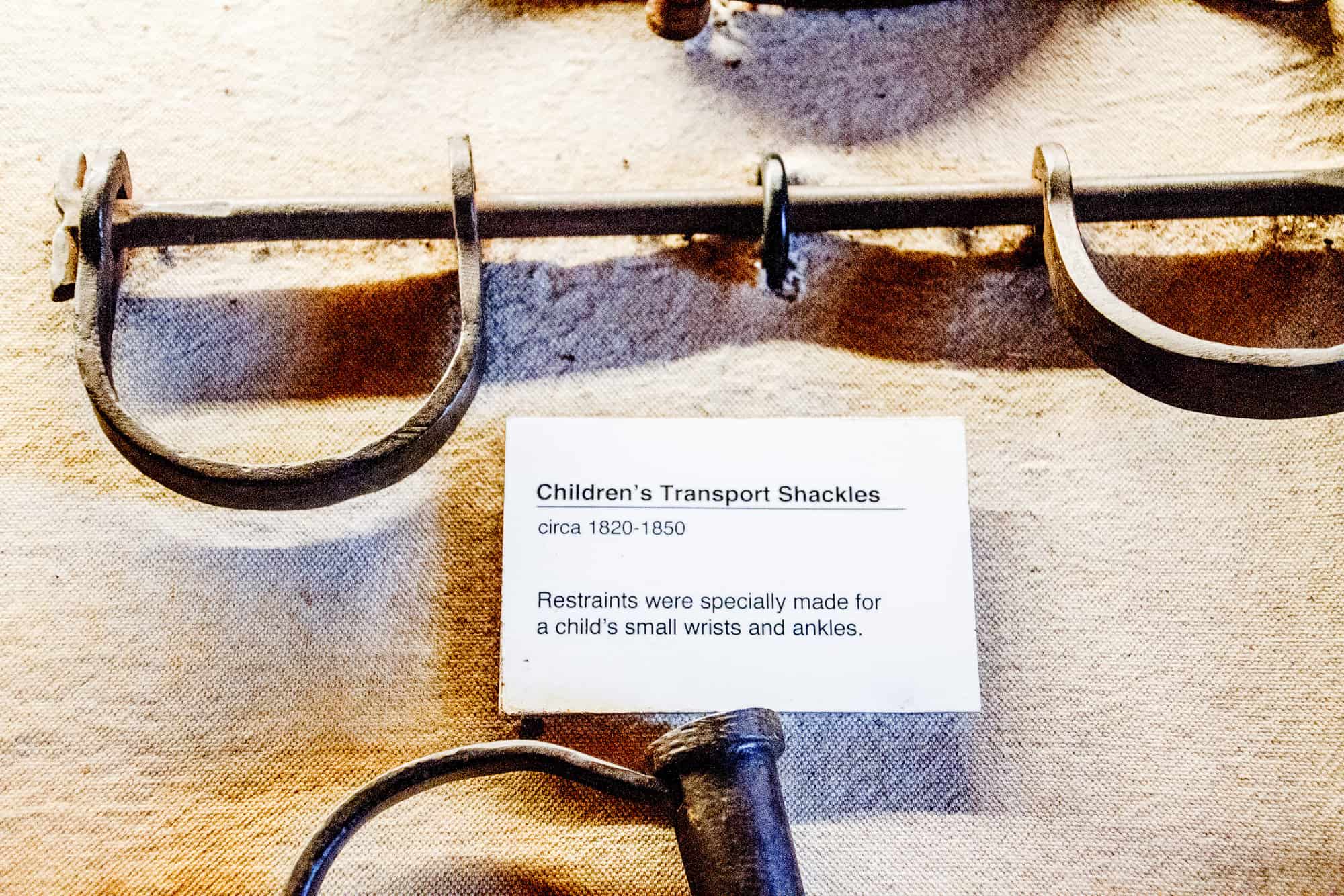 USA - Louisiana - Great River Road-Shackles for transporting children