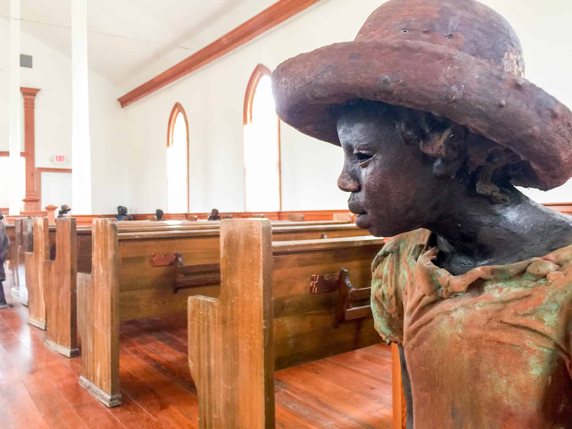 USA - Louisiana - Great River Road-Whitney Plantation Church Sculpture Girl Kept as Slave