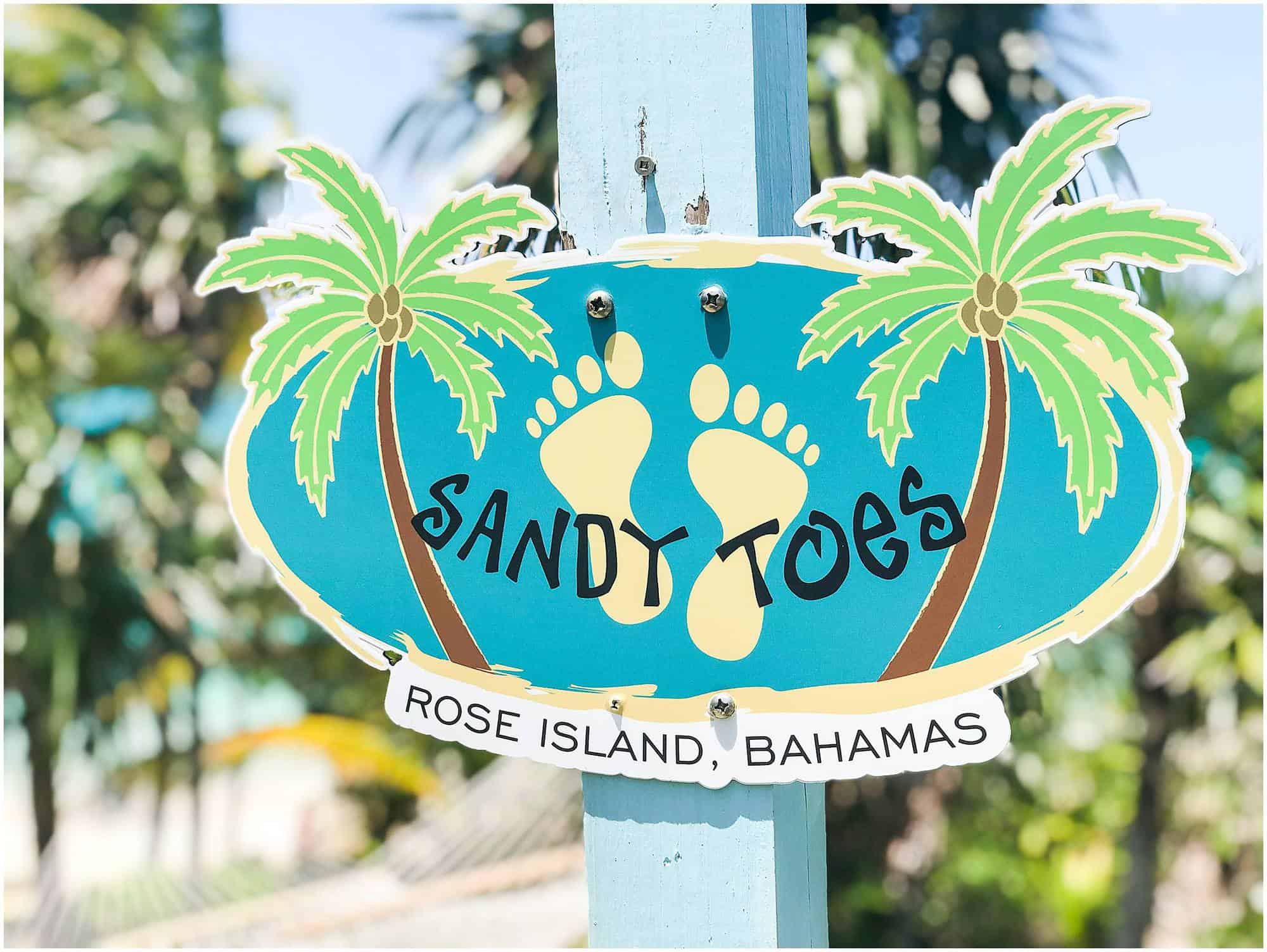 Bahamas - Nassau - Sandy Toes Sign post